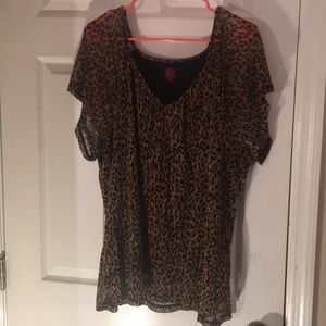 Plus size cheetah top